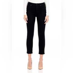 Fidelity Denim Cher Noir High Rise Slim Straight New With Tags
